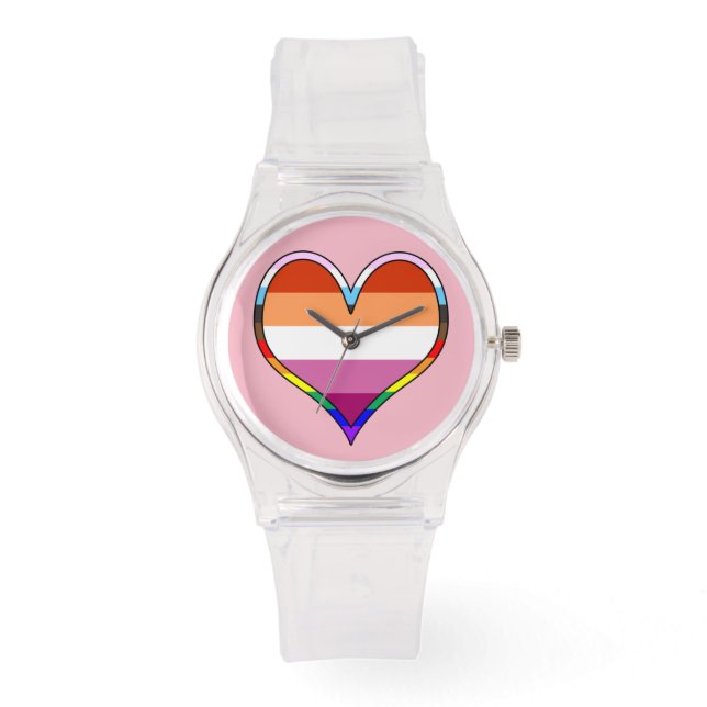 Montre Coeur de fierté lesbienne (Recto)