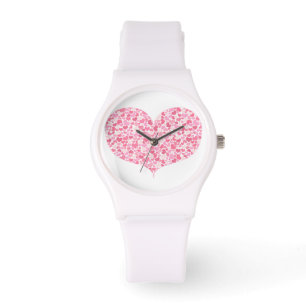 Montre Coeur des coeurs - Veille en Silicone Blanc Sporty