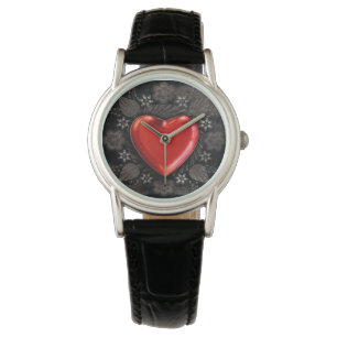 Montre Coeur floral romantique Valentine Love