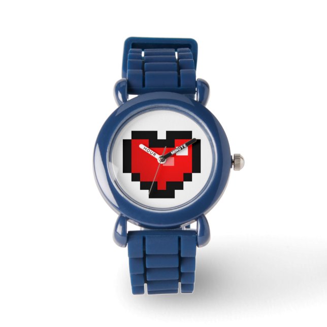 MONTRE COEUR PIXELISÉ (Recto)