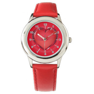 Montre Coeur rouge