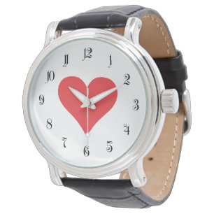 Montre Coeur rouge
