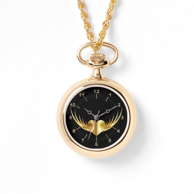 Montre Coeur volant doré (Recto)