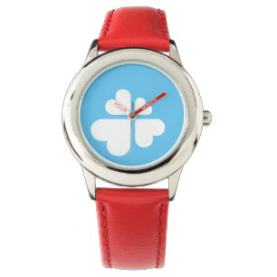 Montre cœurs croisés - blanc