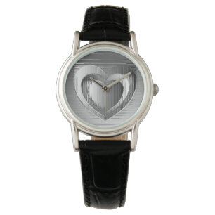 Montre Coeurs de chrome poli