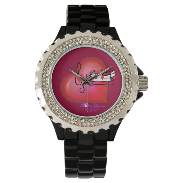 Montre Coeurs et musique (devant)