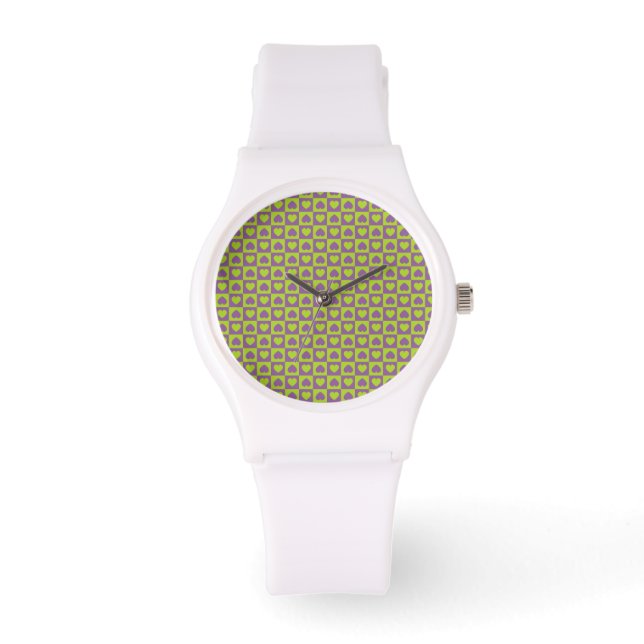 Montre Coeurs Galore Purple et Lime (Recto)