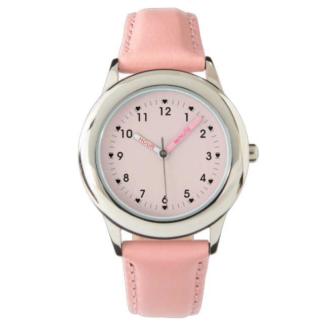 Montre Coeurs Roses (devant)