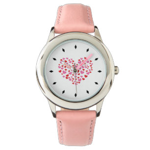 Montre Coeurs Rouge Et Rose