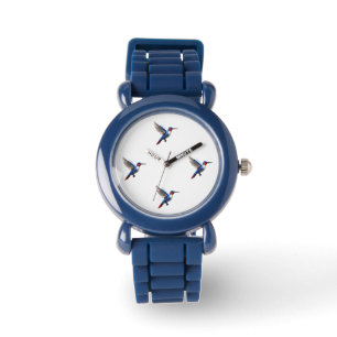Montre Colibri bleu percé