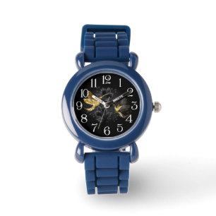 Montre Colibri noir et or