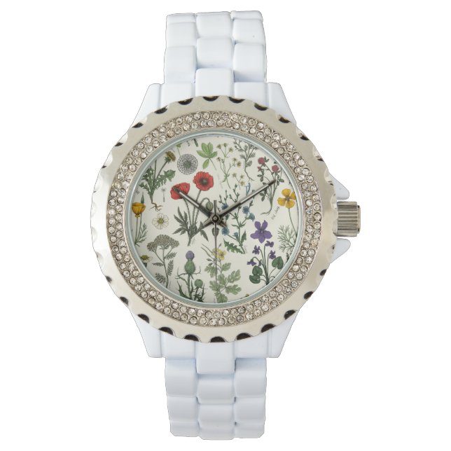 Montre Collage de fleurs sauvages (devant)