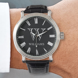 Montre Collage photo de famille personnalisée Noir person