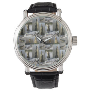 Montre Collage photo de sauts de crocodiles,
