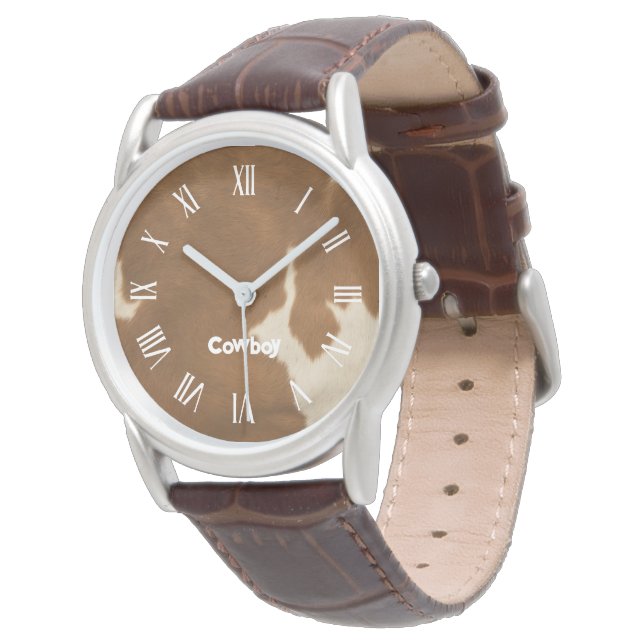 Montre Collection moderne Vache Faux Cuir Élégante (Incliné)