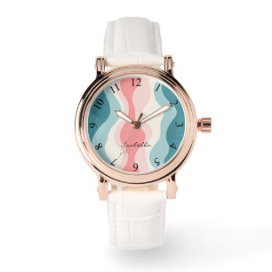 Montre Collection Tendance Abstraite Rose Pâle Menthe