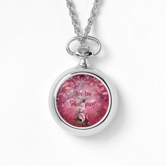 Montre Collier - Ce Trop Passe Arbre Rose (Recto)