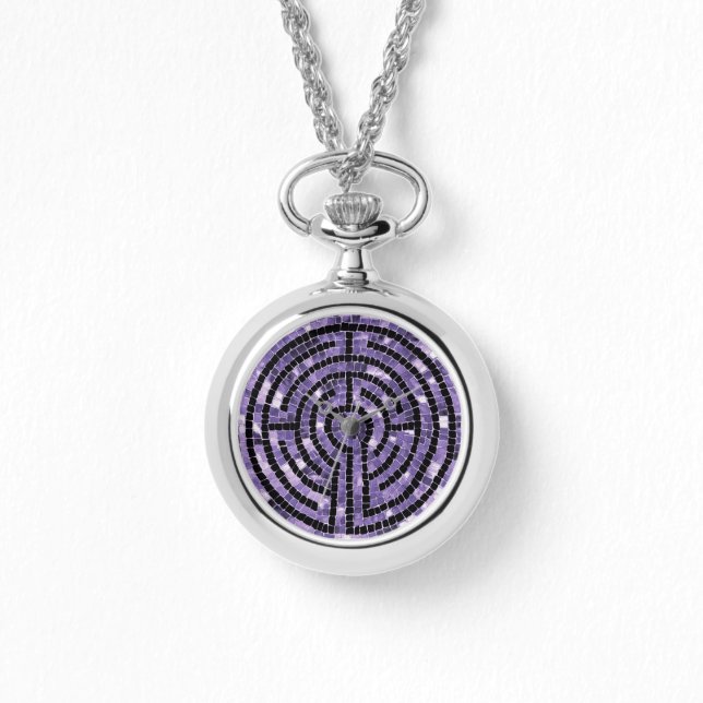 Montre collier en argent LABYRINTH VI (Recto)