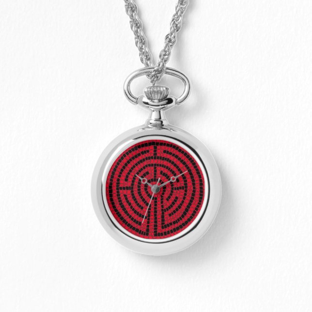 Montre collier en argent LABYRINTH X (Recto)