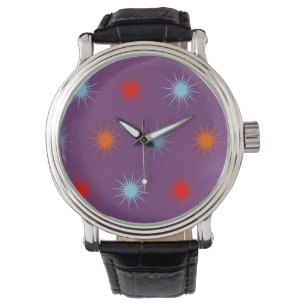 Montre Coloré Funky Star moderne Motif géométrique