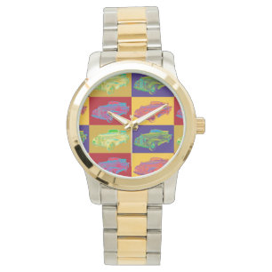 Montre Colorée Cadillac Lasalle Pop Art 1938