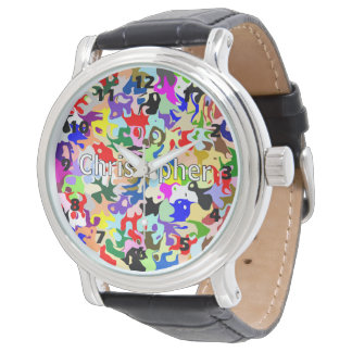 Montre Colourful Abstract Art Design Personalised