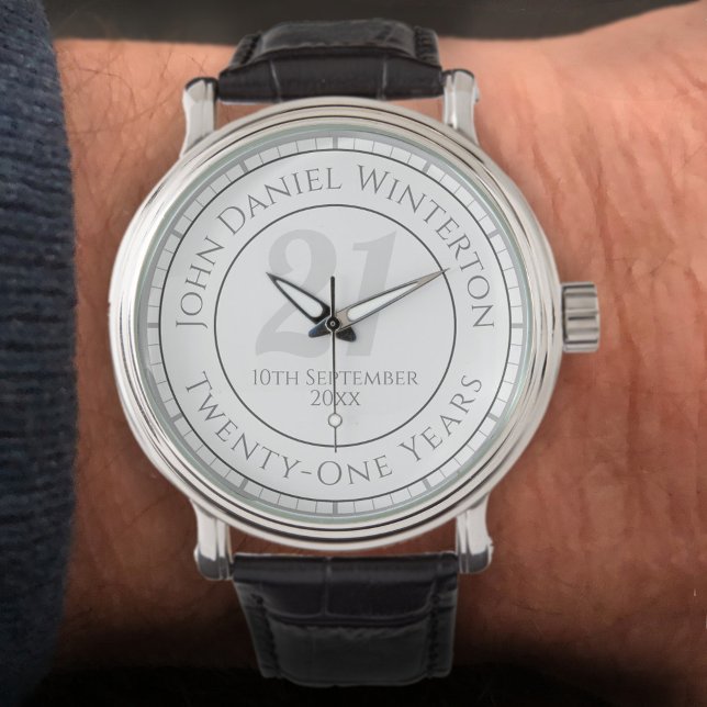 Montre Commémoration du 21e anniversaire avec nom, âge et (Créateur téléchargé)
