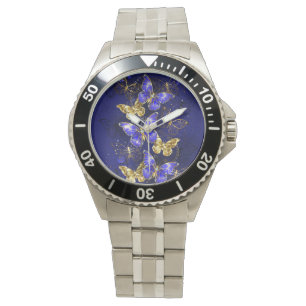 Montre Composition with Sapphire Butterflies