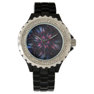Montre Conception Abstraite des fleurs fractales.