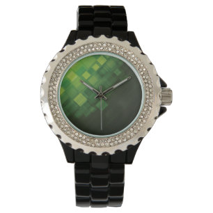 Montre Conception abstraite verte de technologie