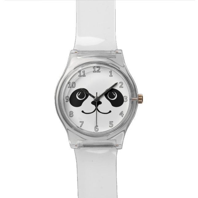 Montre Conception animale mignonne de visage de panda (Fermer)
