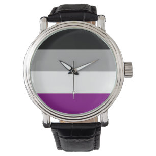 MONTRE CONCEPTION ASEXUELLE DE RAYURES DE FIERTÉ - .PNG
