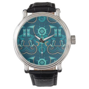 Montre Conception bleue nautique