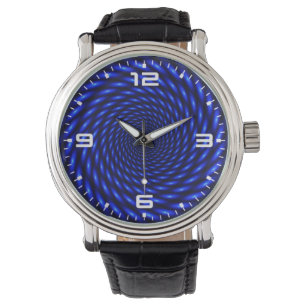 Montre Conception circulaire bleue Abstraite