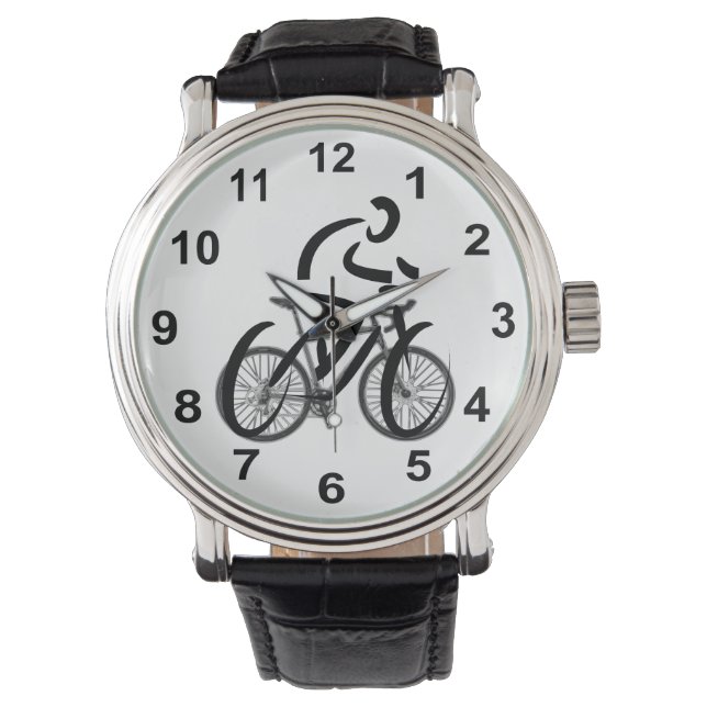 Montre Conception cycliste à thème vélo (devant)
