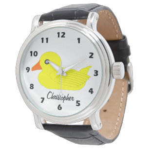 Montre Conception de canard jaune personnalisée