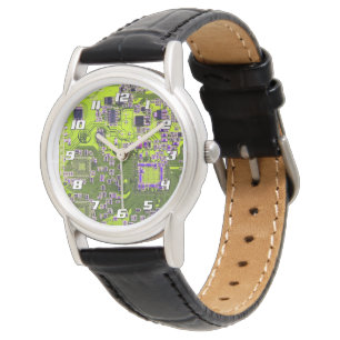 Montre Conception de carte de circuit imprimé jaune PCB p