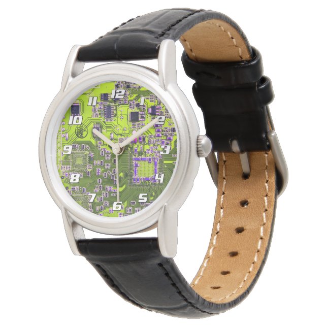 Montre Conception de carte de circuit imprimé jaune PCB p (Incliné)