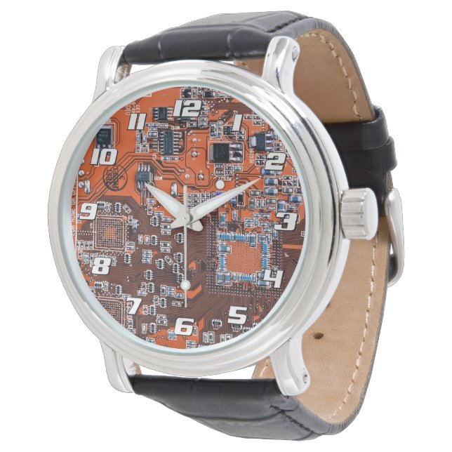Montre Conception de carte de circuit imprimé orange pour (Incliné)
