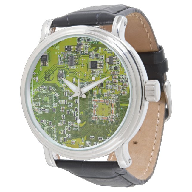 Montre Conception de carte de circuit imprimé PCB vert cl (Incliné)