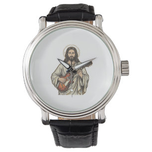 Montre Conception de chemise à gravure de guitariste sacr