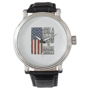 Montre Conception de chemise de citation de drapeau vinta