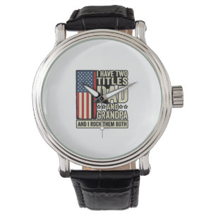 Montre Conception de chemise de famille patriotique vinta
