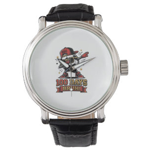 Montre Conception de chemise de soccer Dabbing 100 jours