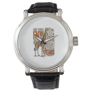 Montre Conception de chemise inspirante vintage girafe Fa