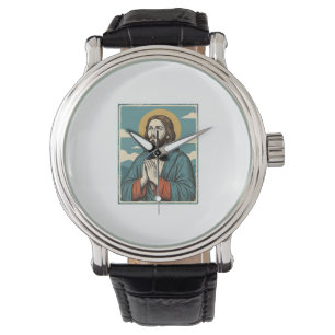 Montre Conception de chemise religieuse Sauveur priant vi