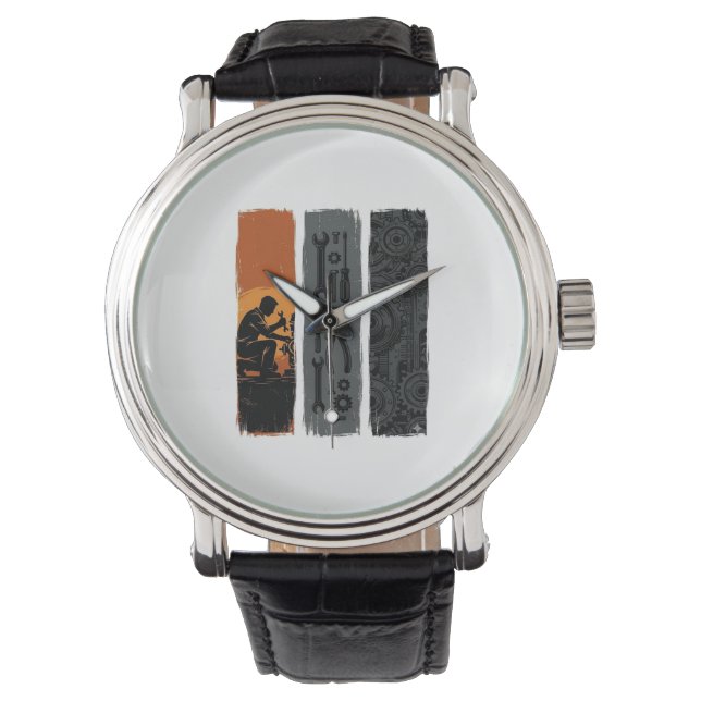 Montre Conception de chemise triptyque d'outils de mécani (devant)