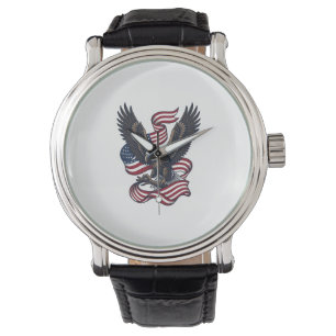 Montre Conception de chemise vectorielle aigle patriotiqu