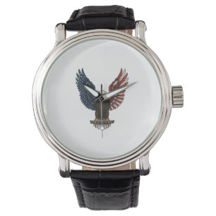 Montre Conception de chemise vectorielle aigle patriotiqu