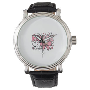 Montre Conception de chemise vectorielle Cute Nurse Bow H